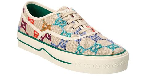 white gucci tennis shoes|gucci tennis 1977 platform sneakers.